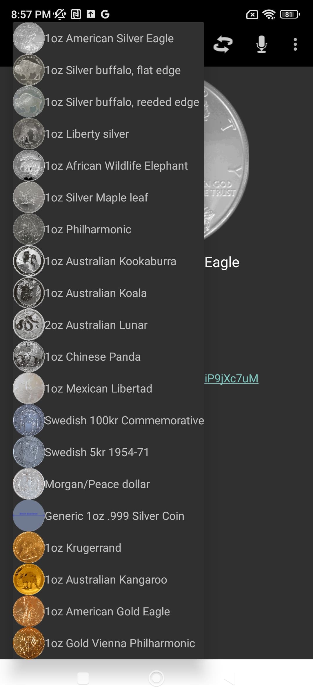 Examples of coins in BullionTest