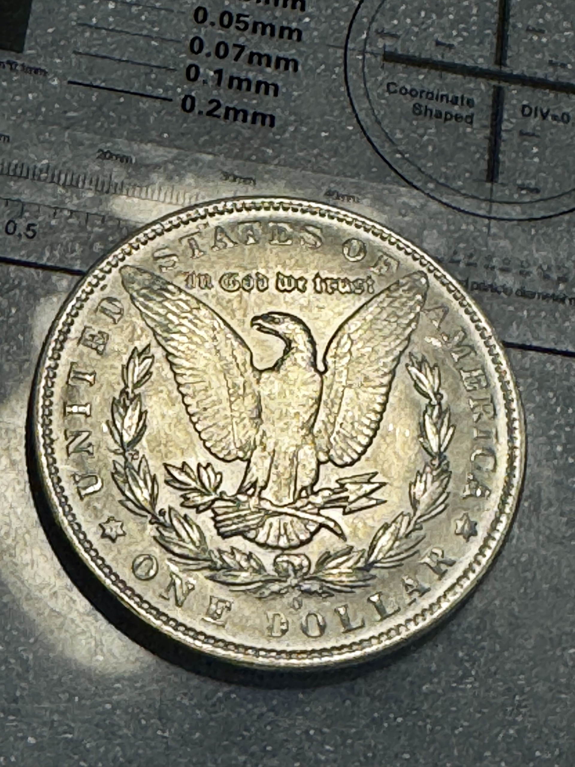 Reverse (back) of the 1895-O Morgan Dollar