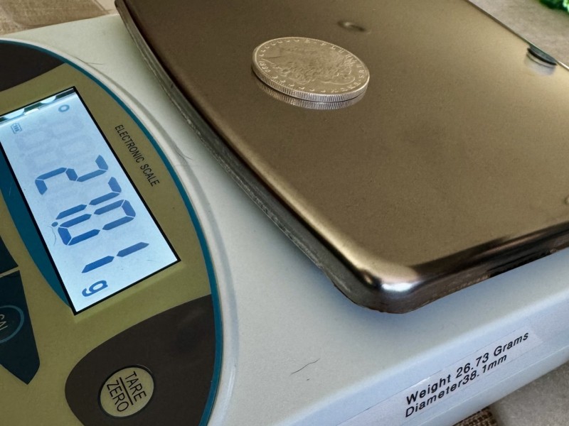 Weight measurement of the Morgan Dollar